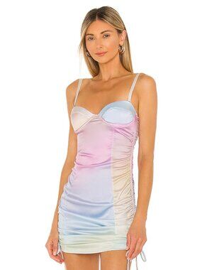 OW Collection x Revolve NWT Freja Bra Mini Dress in Rainbow size Large/10